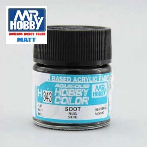 AQUEOUS -H343- SOOT -- (MR. COLOR) 10ML