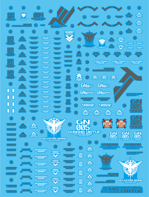 DELPI DECAL - 1/100 MG - GUNDAM VIRTUE WATER DECAL - NORMAL