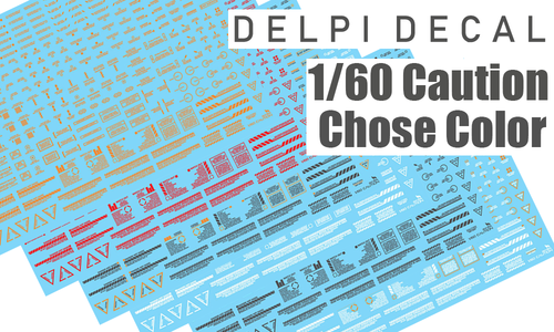 DELPI DECAL - 1/60 - CAUTION - CHOOSE COLOR
