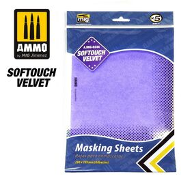 AMMO SOFTOUCH VELVET MASKING SHEETS (280x195 mm) AMMO SOFTOUCH VELVET MASKING SHEETS (280x195 mm)