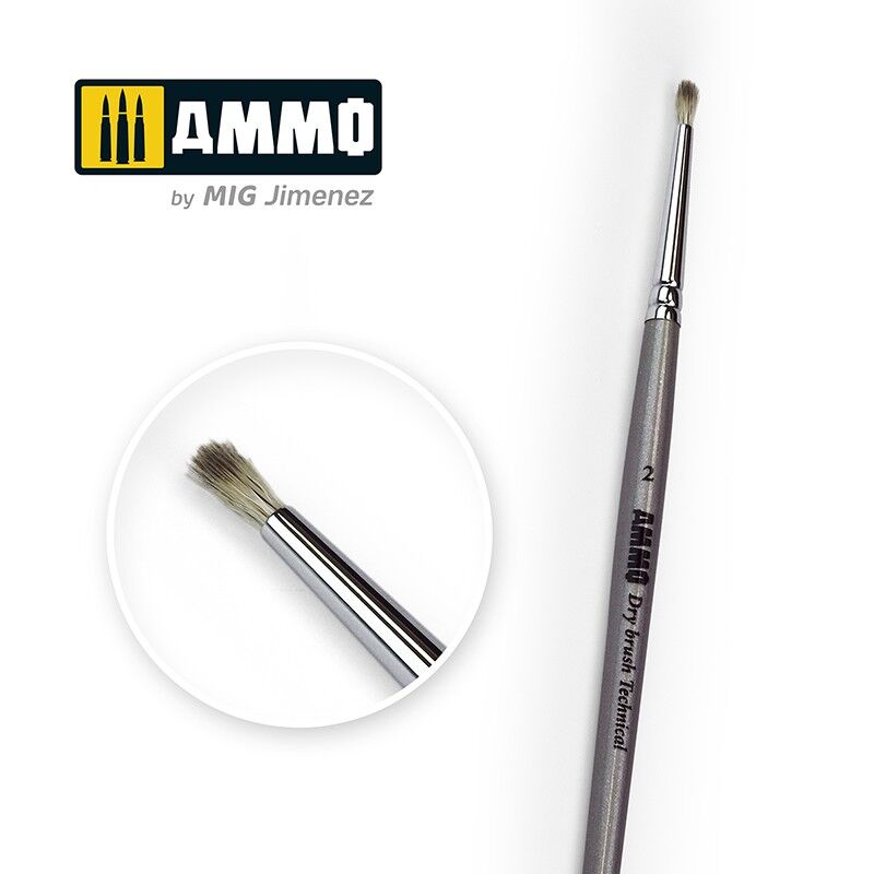 MIG Ammo 6 Drybrush Technical Brush