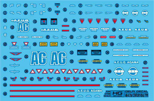 DELPI DECAL - 1/144 HG 21c REAL TYPE MK-II (Normal)